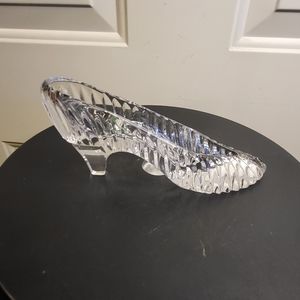 Galway Irish Lead Crystal Slipper with Rose Engraved